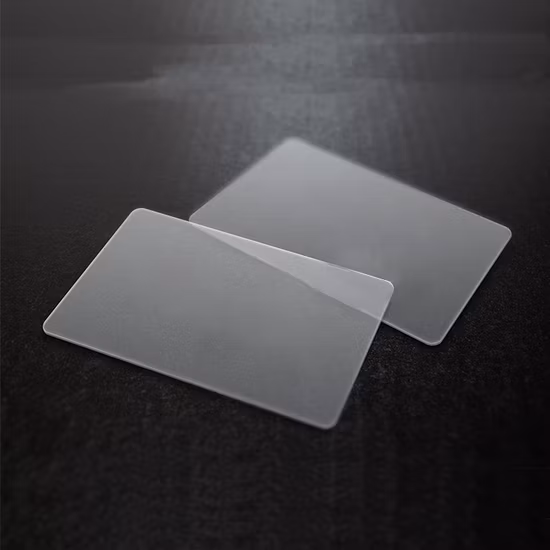 Customized Clear PVC Plastic Business Card with White Boxes