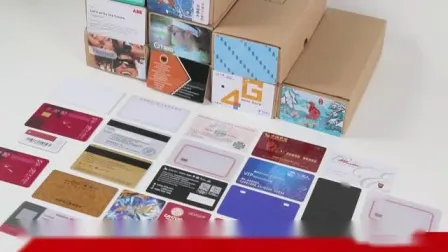 Customized Clear PVC Plastic Business Card with White Boxes