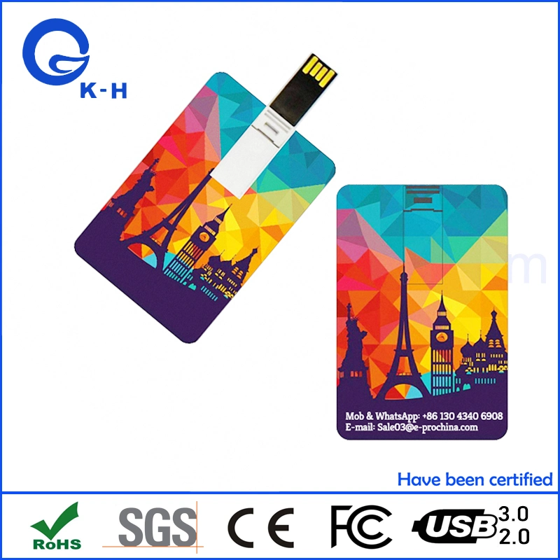 Classic Credit Card Flash Memory USB 2.0 3.0 16GB for Gift