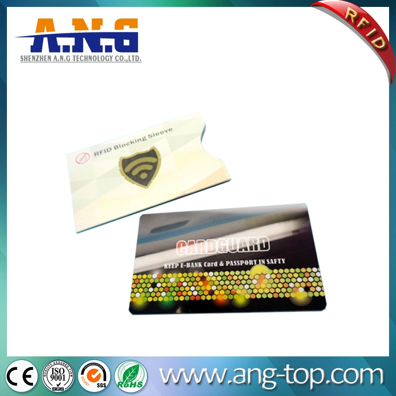 Printing Aluminium Foil Paper RFID Protection Sleeves / Scanner Guard Card