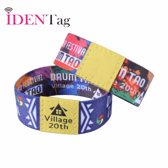 Estiramiento reutilizable RFID Muñequera elástica NFC Ntag213 Muñequera elástica
